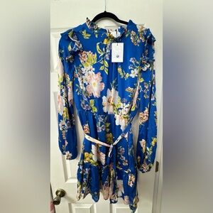 Sugarlips Blue Floral Mini Dress